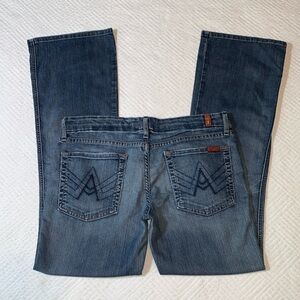 7 for all Mankind Lexie “A” Pocket Petite Bootcut Jeans, Medium Wash, Size 31